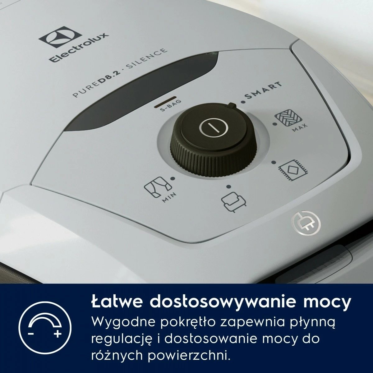 Fshesë me korrent me qese, Electrolux Pure D8 PD82-4MG SILENCE, 600W, 3.5L, HEPA, rreze 12 m, 57 dB, gri, me aksesorë