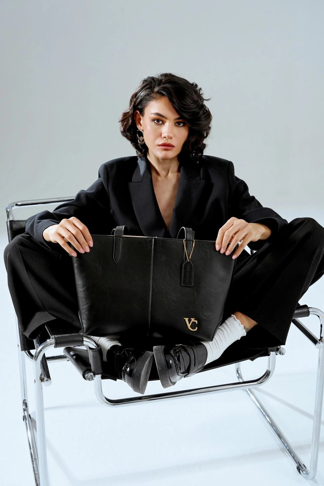 Çantë tote Savona, e zezë, Vince Camuto