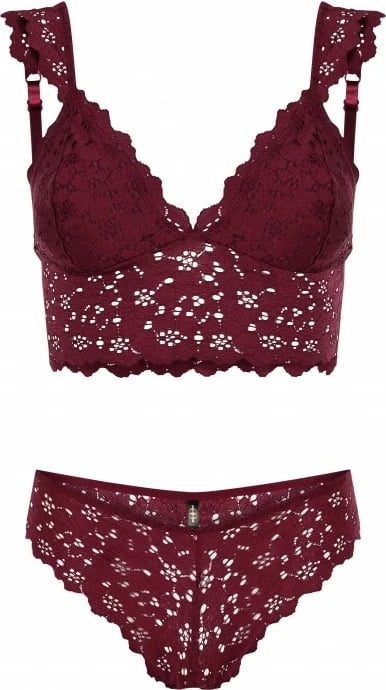 Bustier dantelle burgundy Jumeon