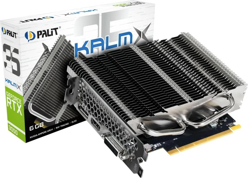 Kartelë grafike Palit GeForce RTX 3050 KalmX, 6GB GDDR6, PCI Express 4.0, e zezë
