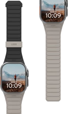 Rrip silikoni UAG Pathfinder me magnet për Apple Watch 42/44/45/46/49mm, Zi-Gri