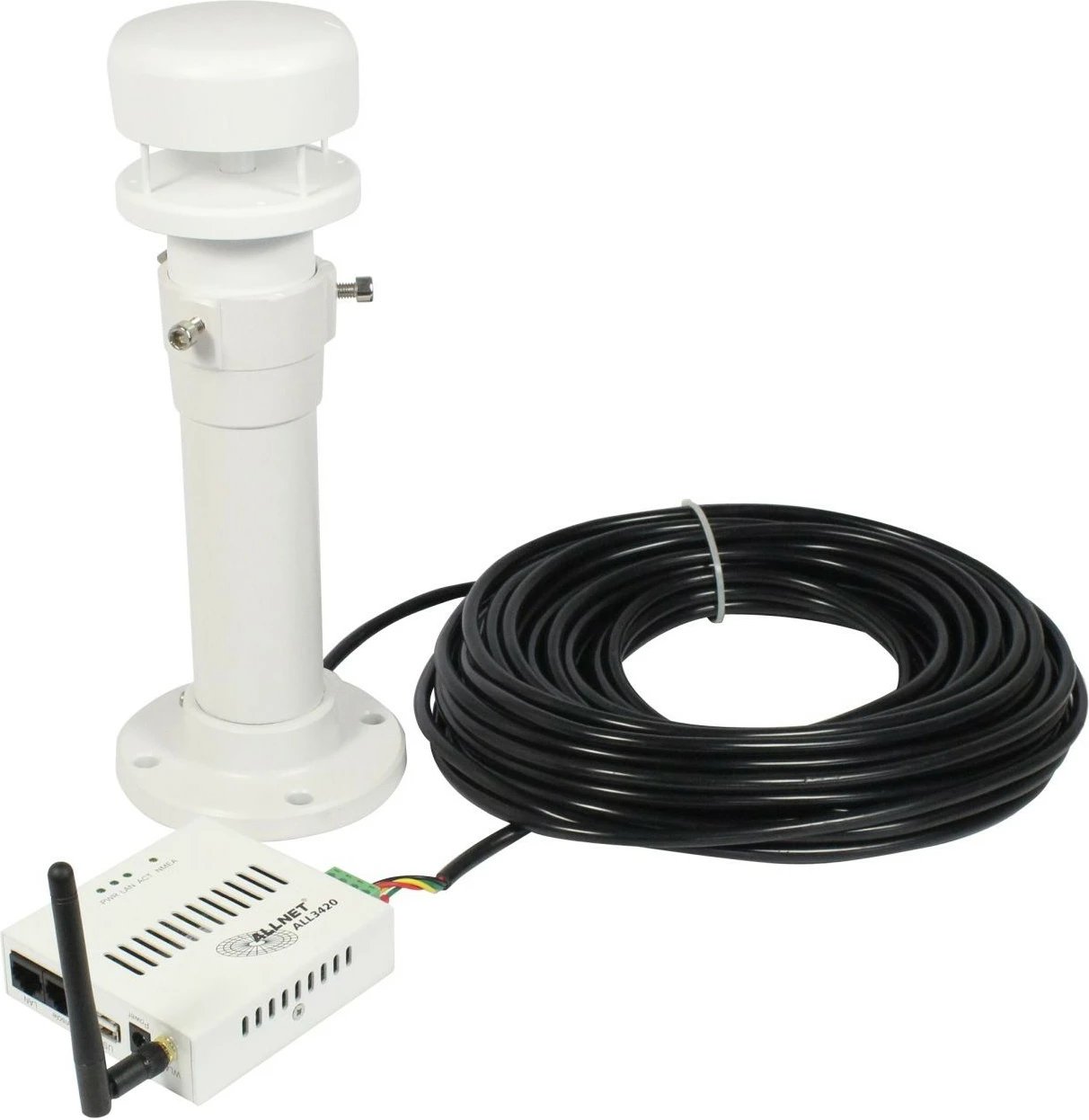 Sensor anemometër ALLNET ALL3420 për automatizim IP, bardhë