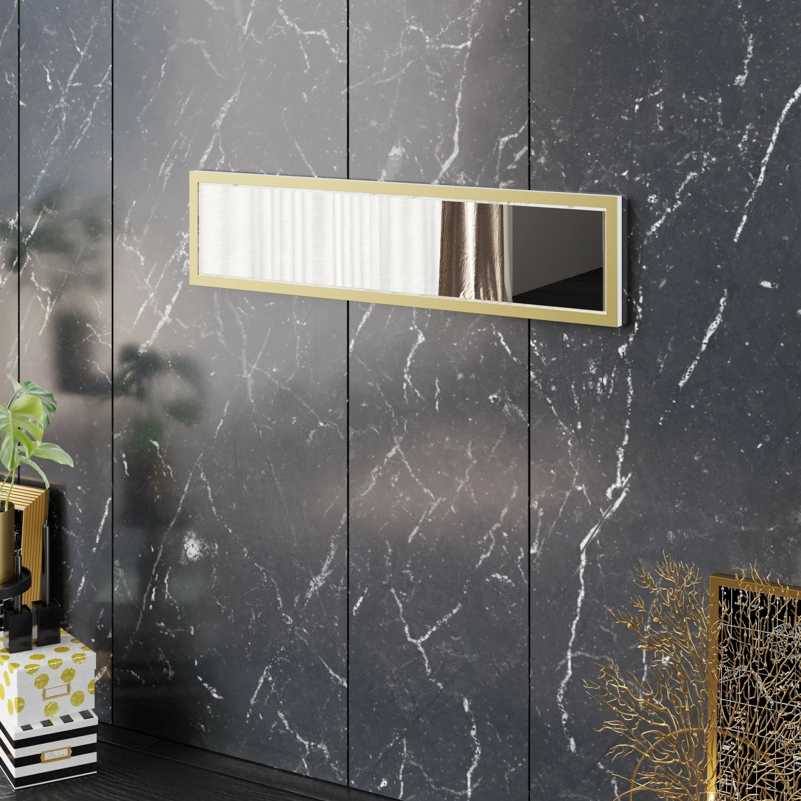 Pasqyrë dekorative Hanah Home Frida, ngjyrë e bardhë