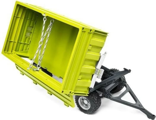 Rimorkio tipper lodër, BRUDER BR-02203, shkallë 1:16, panele anësore të heqshme, jeshile