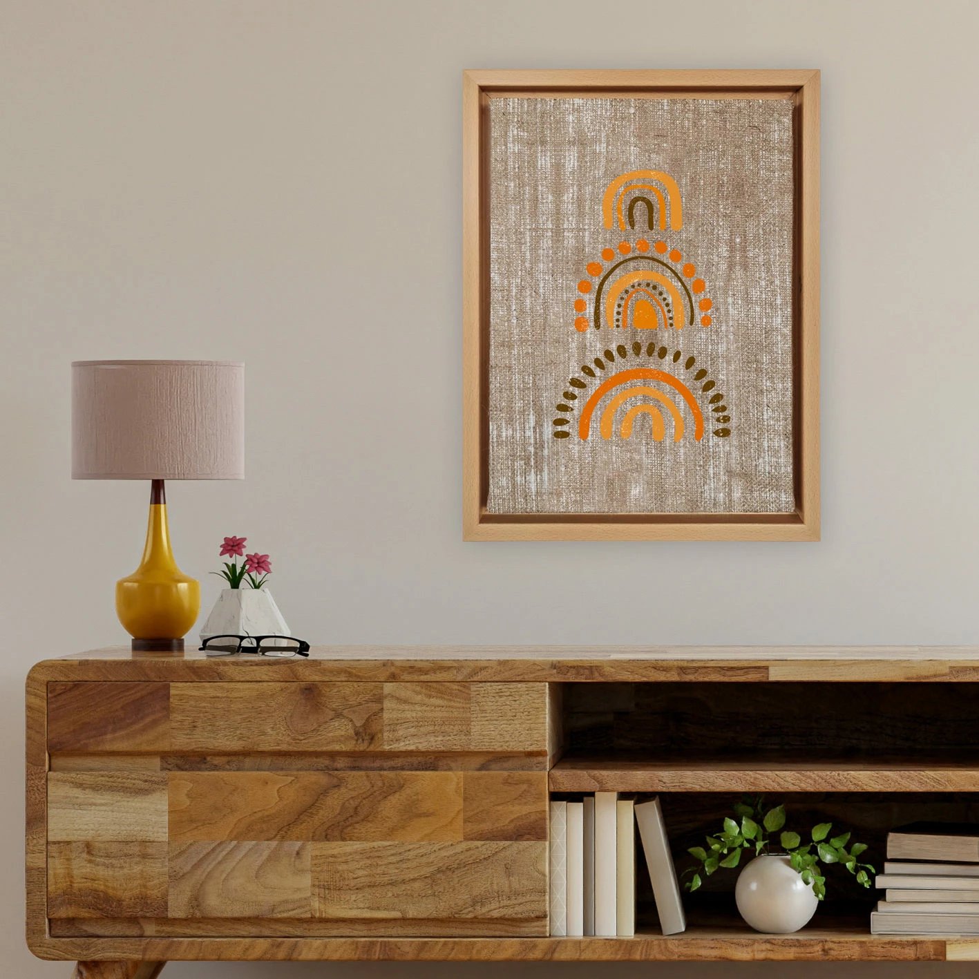 Pikturë dekorative në kanavacë, shumëngjyrëshe, Wallity LNJ21804047892 - 6696, 66x96cm