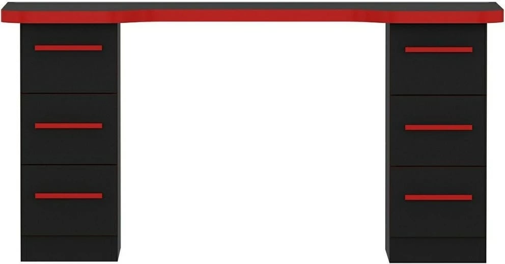 Tavolinë gaming Skye Decor Phoenix 3, e zezë me të kuqe