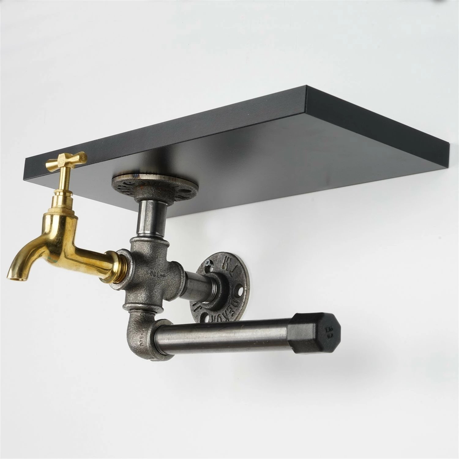 Mbajtës letre tualeti industrial, ngjyrë e zezë dhe argjend, Skye Decor, Boruraf240 Mbajtës letre tualeti industrial, ngjyrë e zezë dhe argjend, Skye Decor, Boruraf240