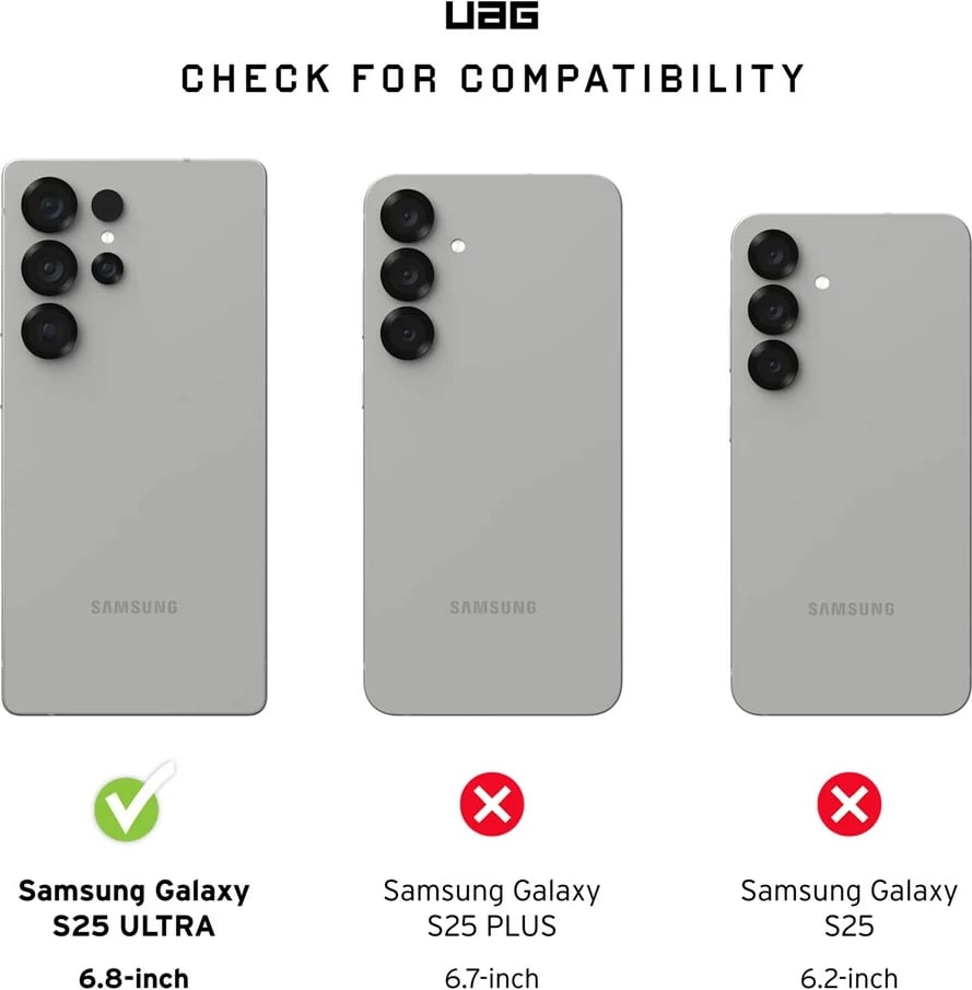 Mbështjellës Urban Armor Gear Civilian për Samsung, 6.8 inç, i zi