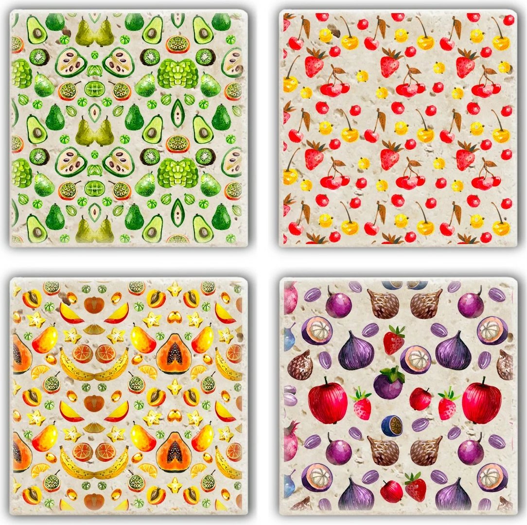 Set 4 copë mbrojtëse gotash prej guri natyral, Hermia, TBA7436502615658