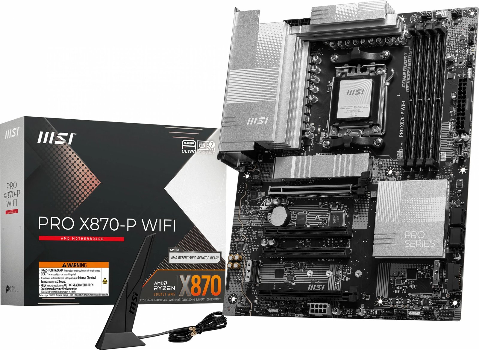 Pllakë amë MSI PRO X870-P WIFI, AMD, Socket AM5, DDR5, 256 GB