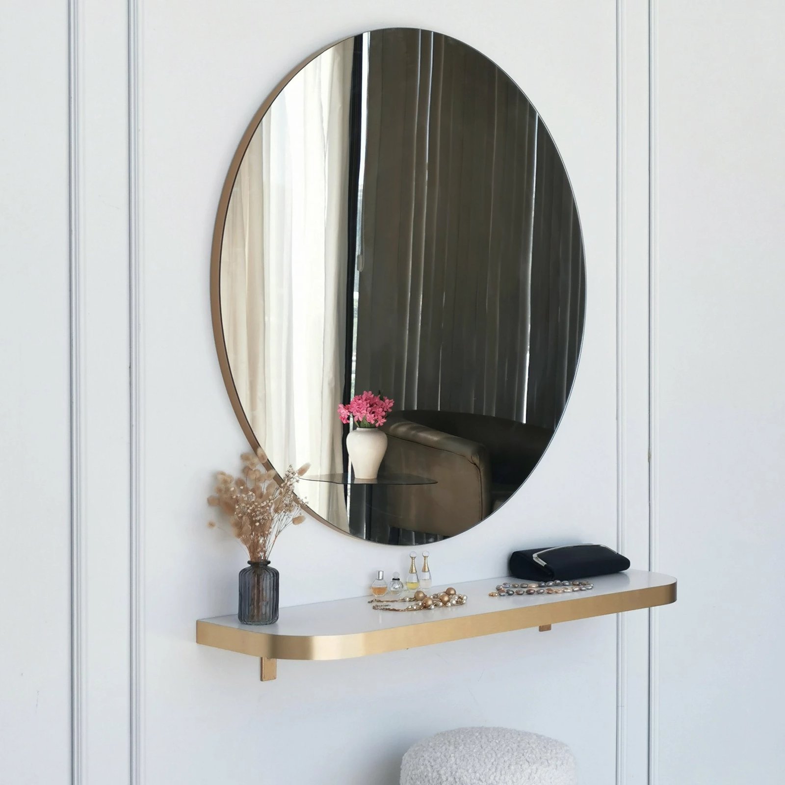 Pasqyrë e artë, Hanah Home, 90cm