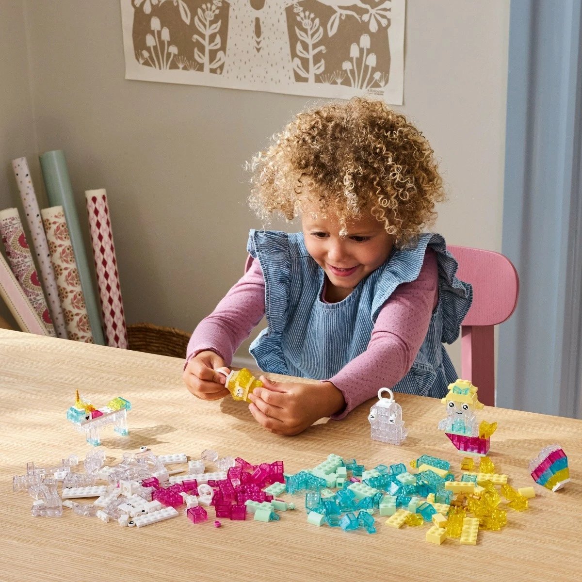 Set LEGO Classic 11040 me blloqe transparente, 340 copa