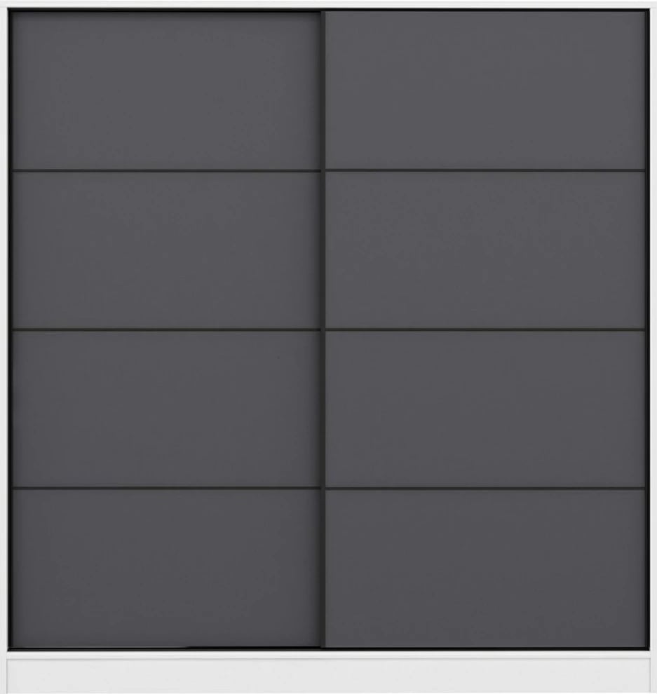 Dollap Skye Decor, i bardhë dhe antracit, 180x190x52cm, 6 pjesë