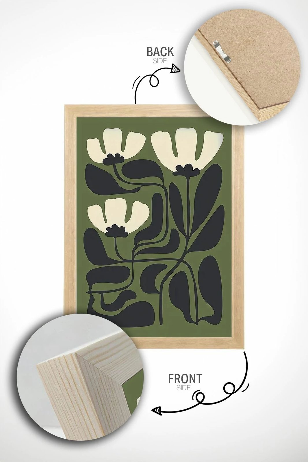 Pikturë dekorative me kornizë (3 copë), Wallity, Ersy3Ham5