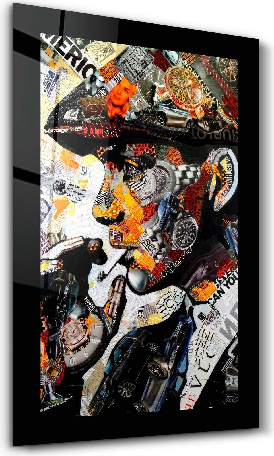 Pikturë dekorative prej xhami të temperuar, shumëngjyrëshe, SPR-1135, 46x72cm