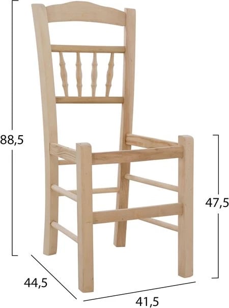 Karrige tradicionale pa ngjyrë, 41,5x44,5x88,5cm, FH8466