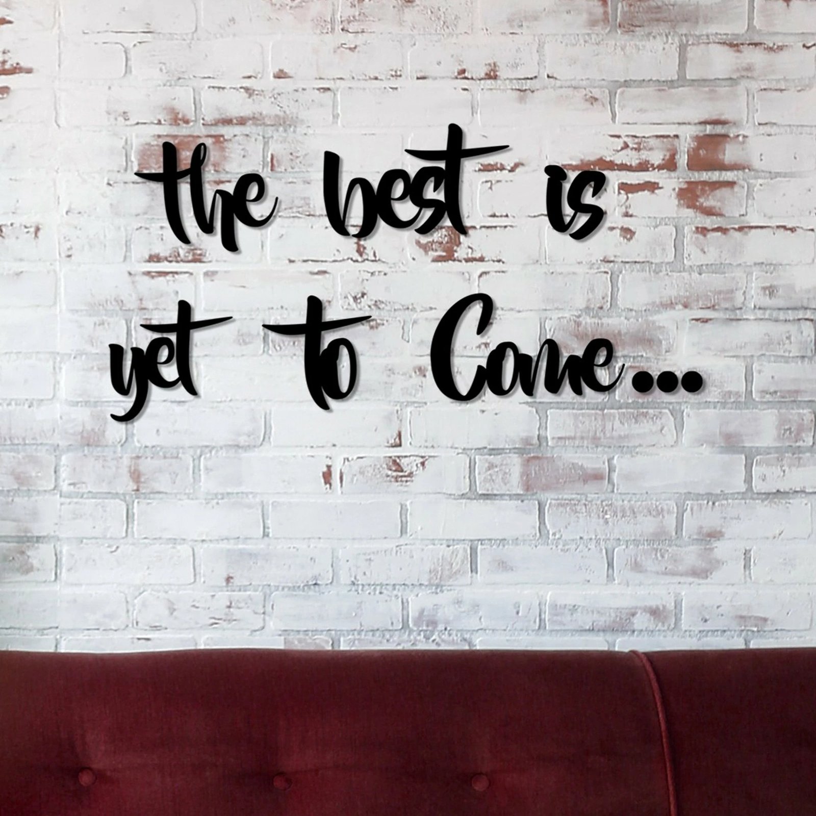 Aksesor dekorativ prej druri për mur, Wallity, The Best is Yet To Come