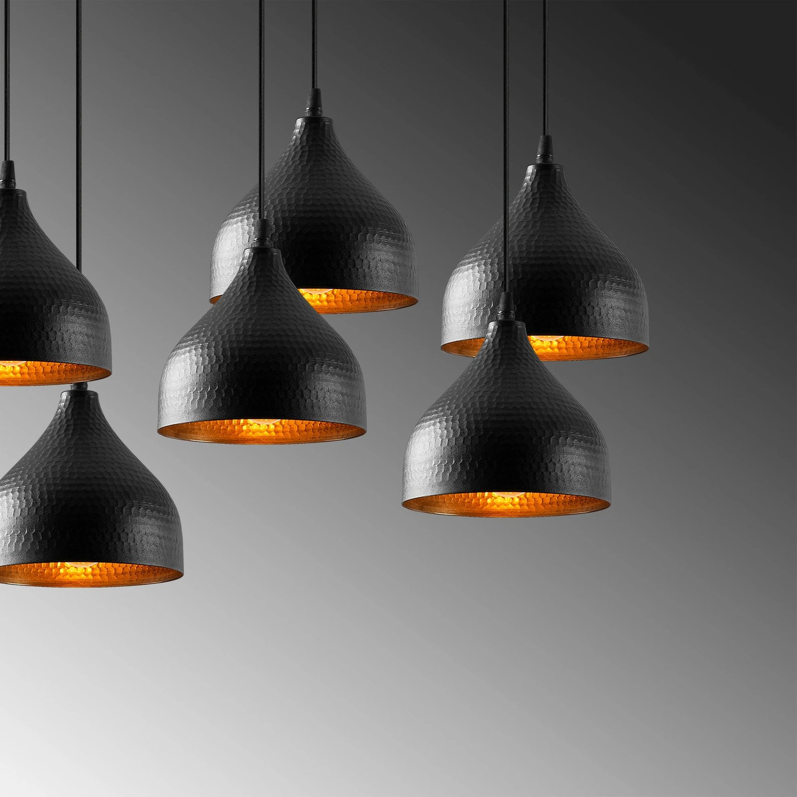 Llambë tavani Opviq, Tattoo - 6221, e zezë, moderne, 88x40cm