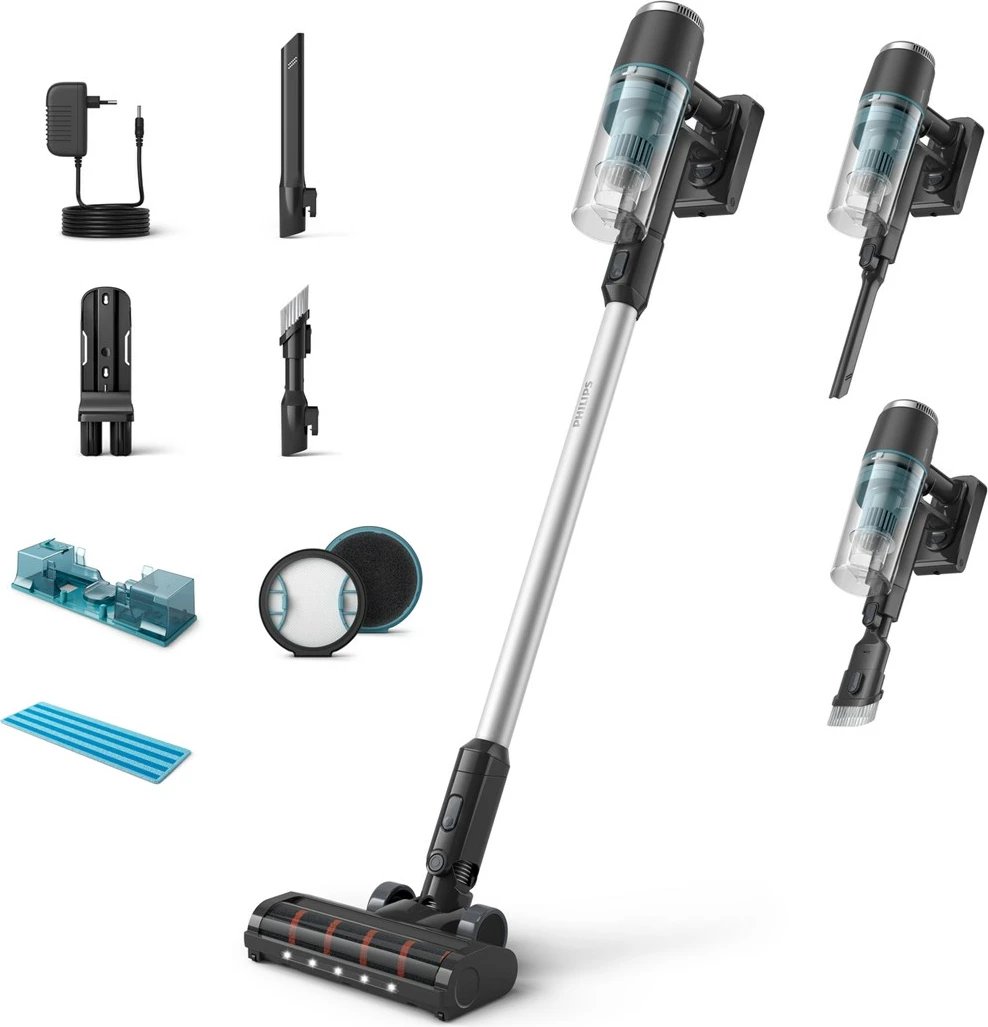 Fshesë me korrent pa kabllo Philips 3000 series XC3133/01, 25.2V, pa qese, e zezë