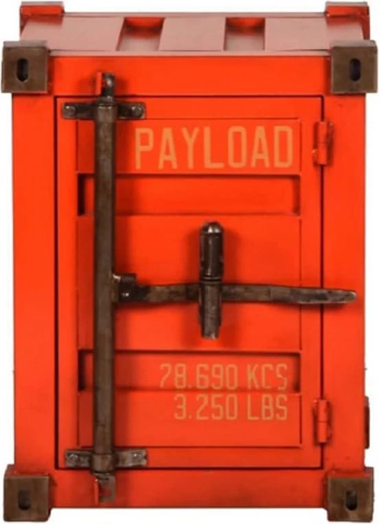 Tavolinë anësore tip kontejner, metal, 40x40x56cm