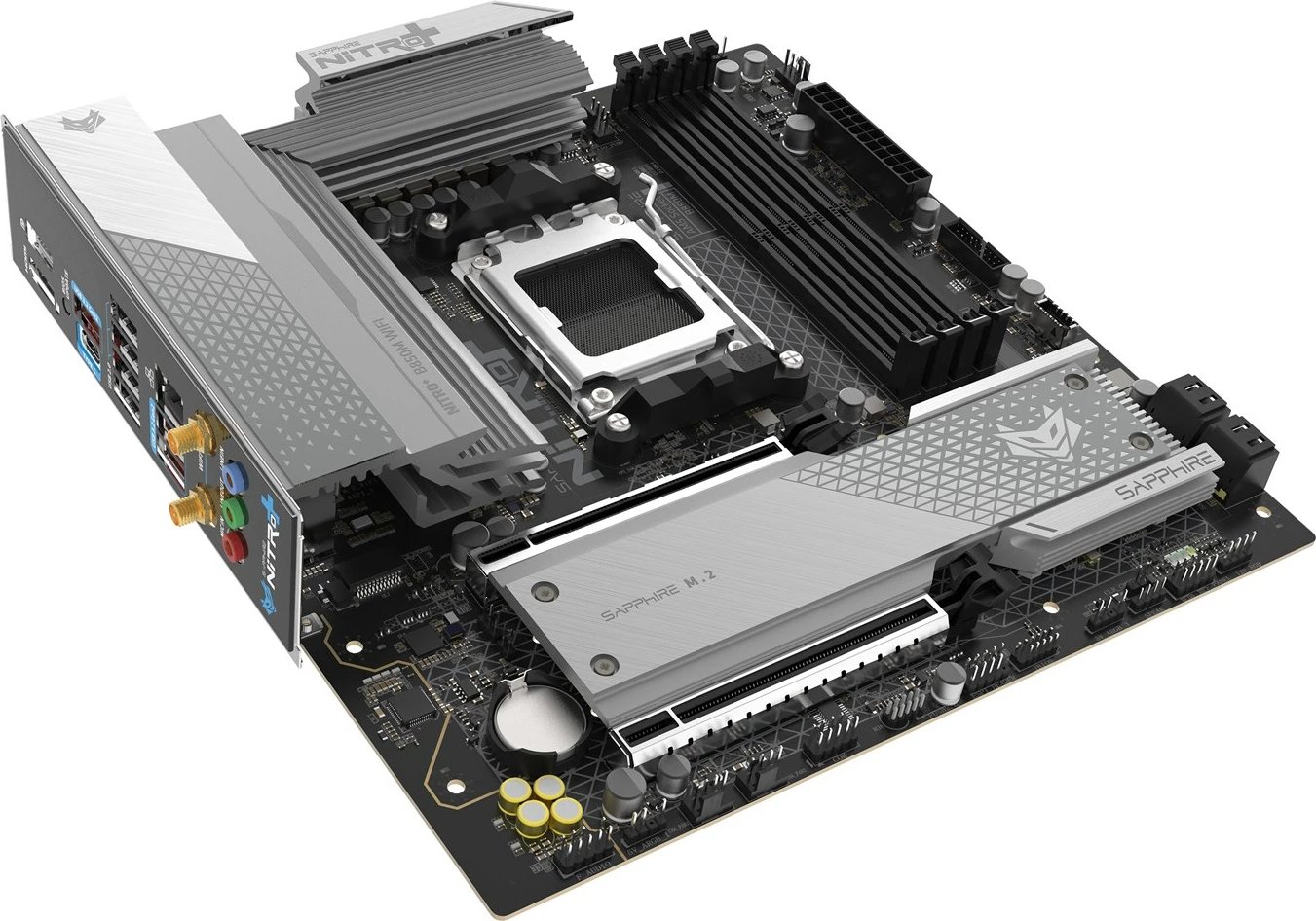 Pllakë amë Sapphire NITRO+ B850M WIFI, Socket AM5, micro ATX, E zezë