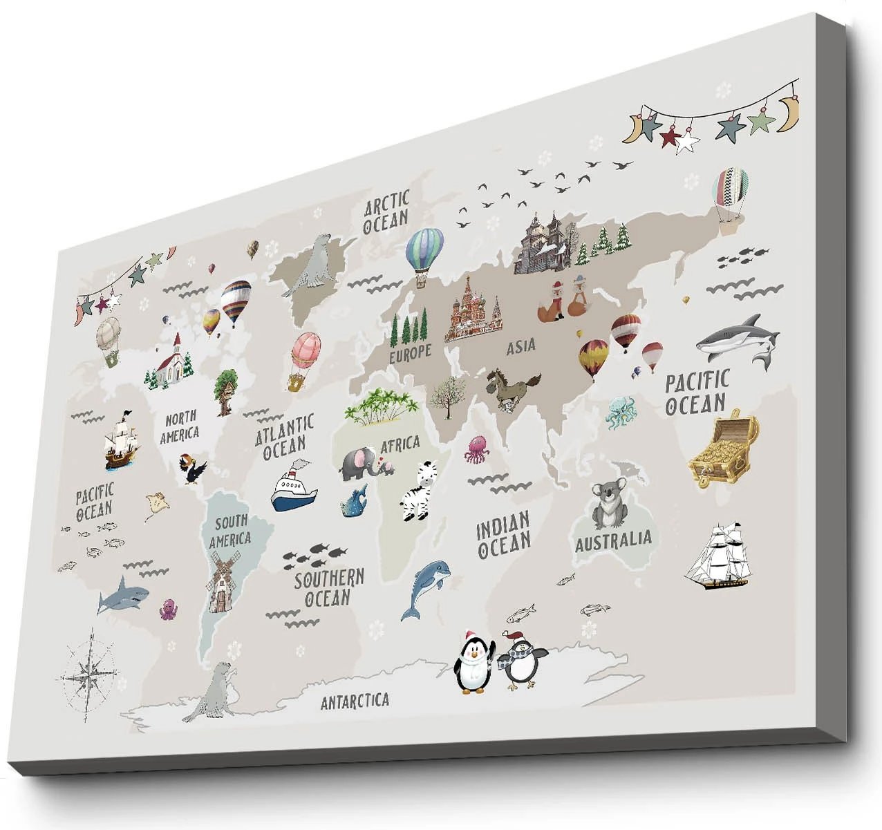 Pikturë dekorative në kanavacë, shumëngjyrëshe, Wallity, 45x70cm