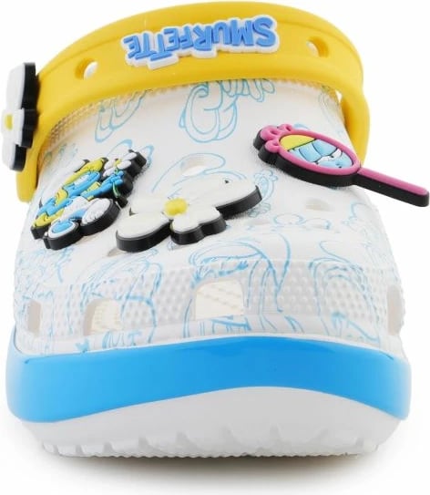 Këpucë Crocs për femra, të bardha/kaltër