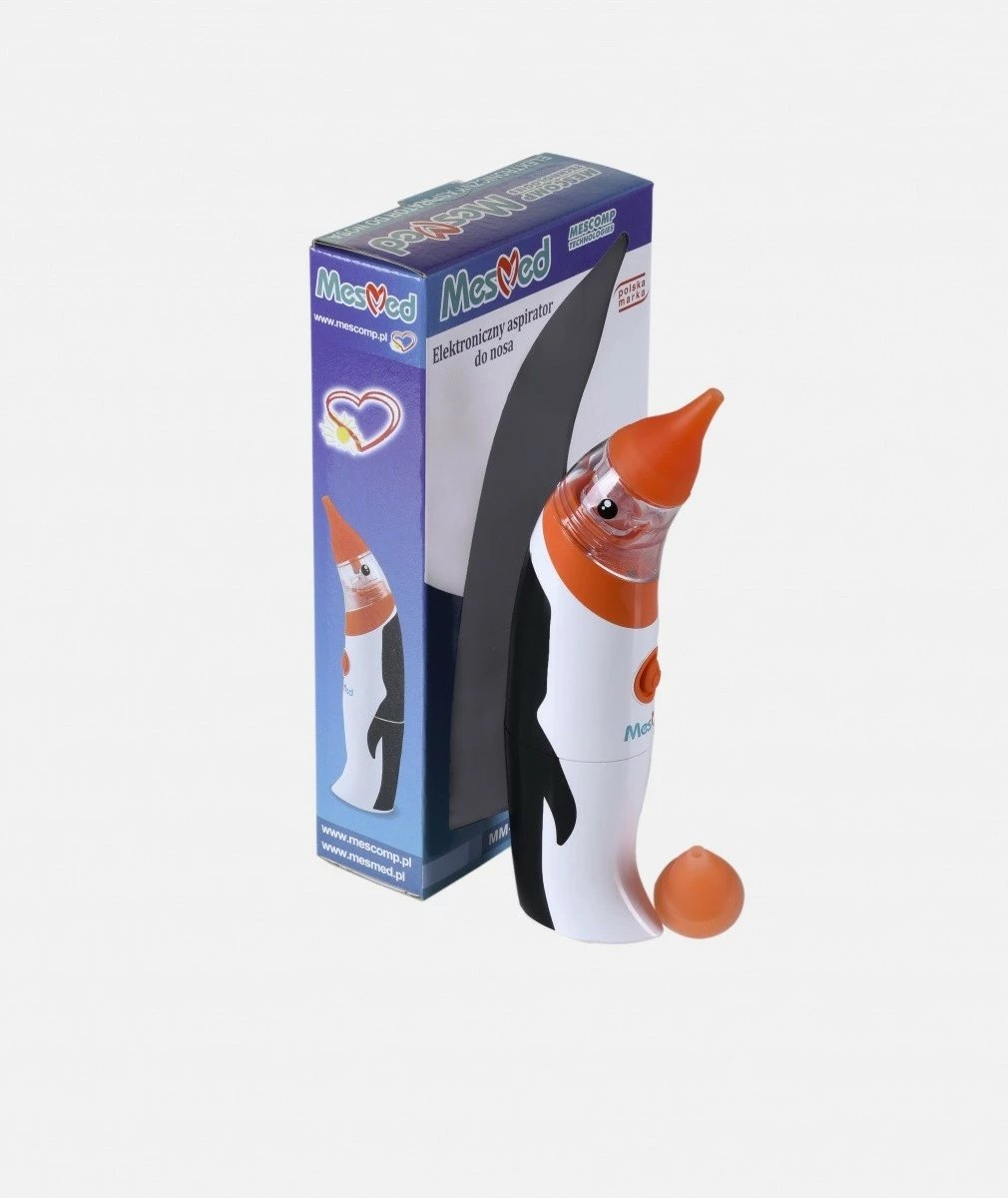 Aspirator hunde elektronik Mesmed MM-118 Pingwinosek, për fëmijë, zi/portokalli