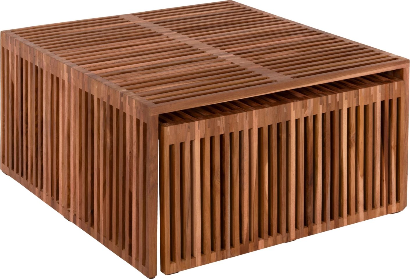 Set tavolinash kafeje NYA FH9546 dru tik ngjyrë natyrale 86x79x46H cm