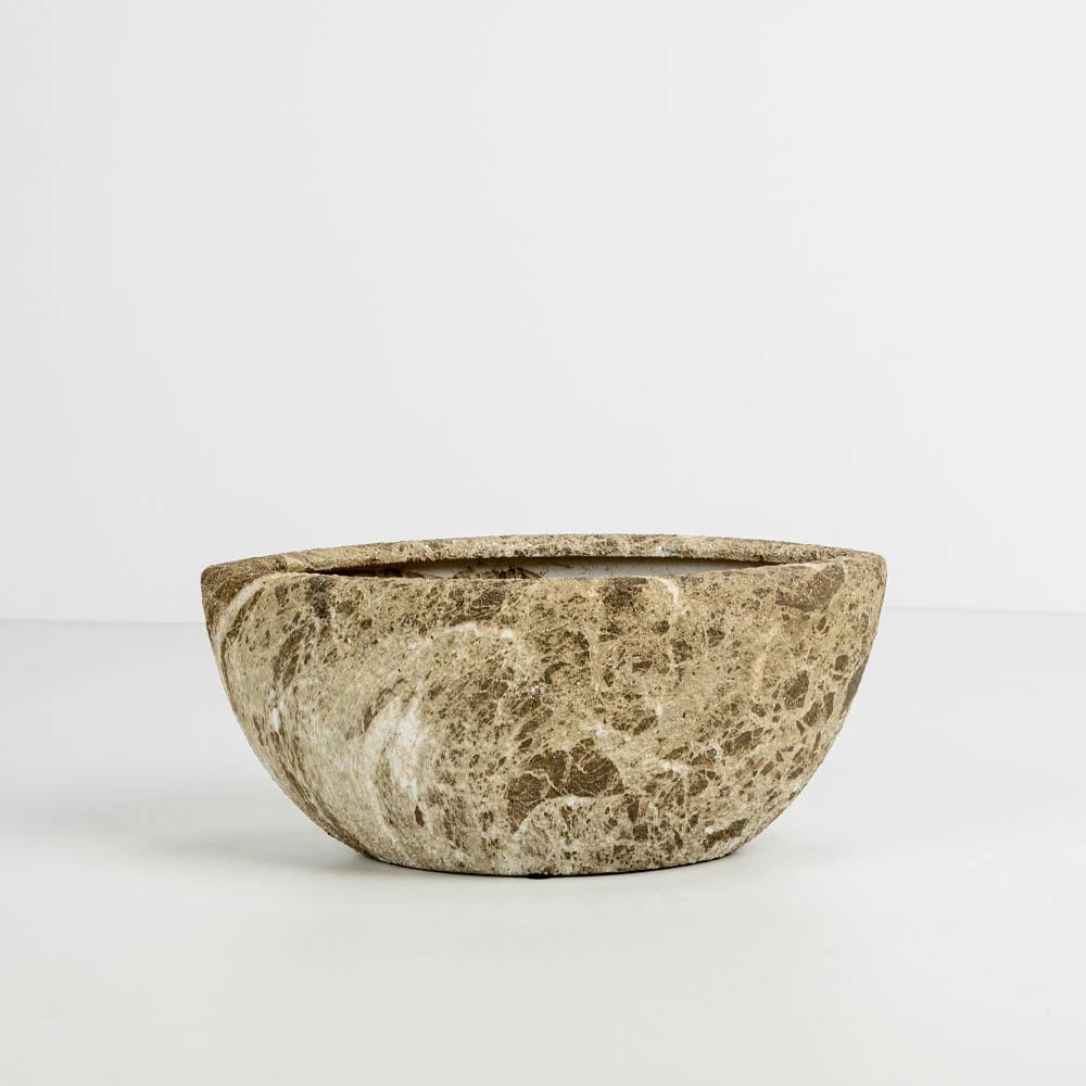 Set vazo për bimë NANGA, 2 copë, qeramikë, bezhë-kafe, 46x22x20cm