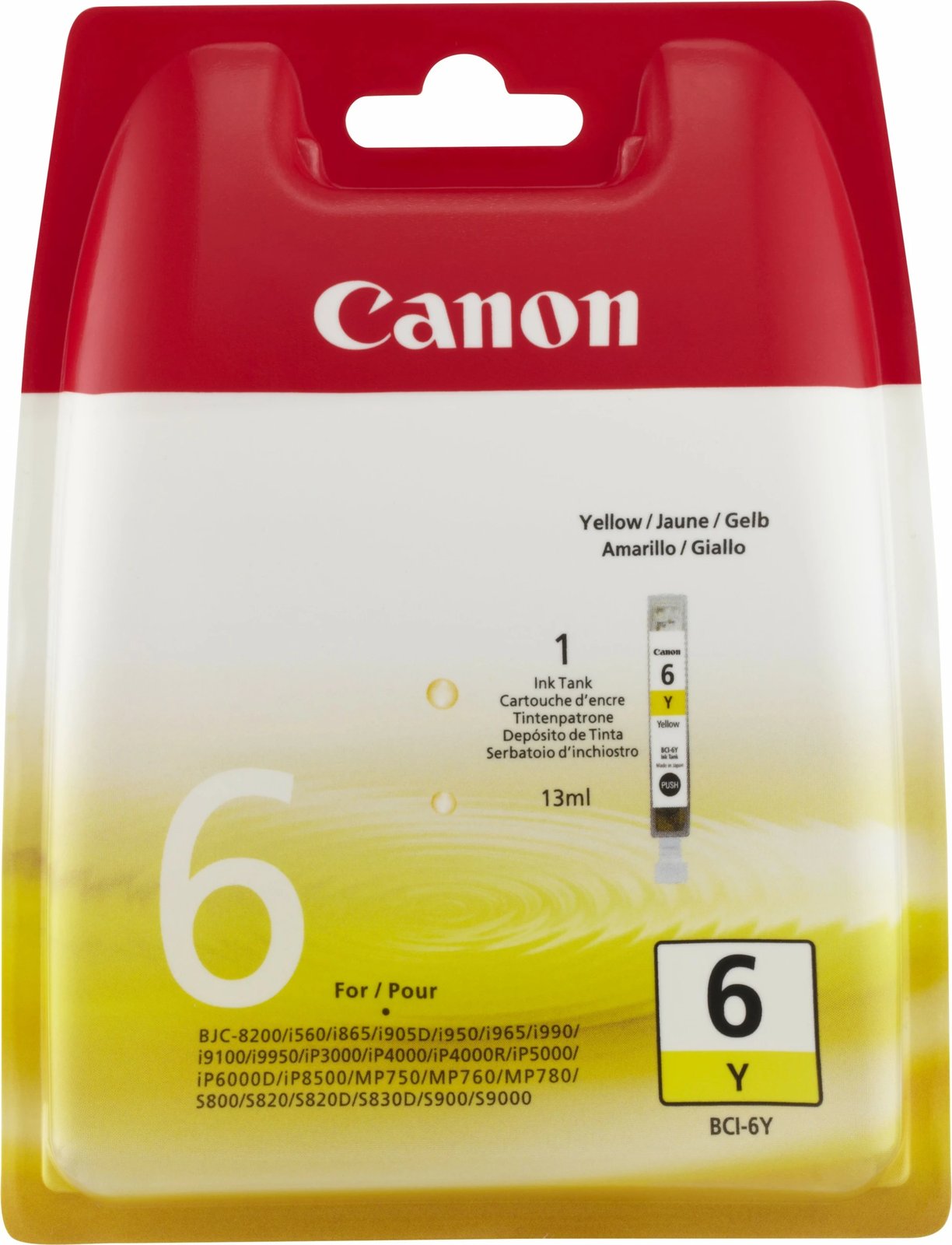Toner Canon BCI-6Y yellow, origjinal, 13ml