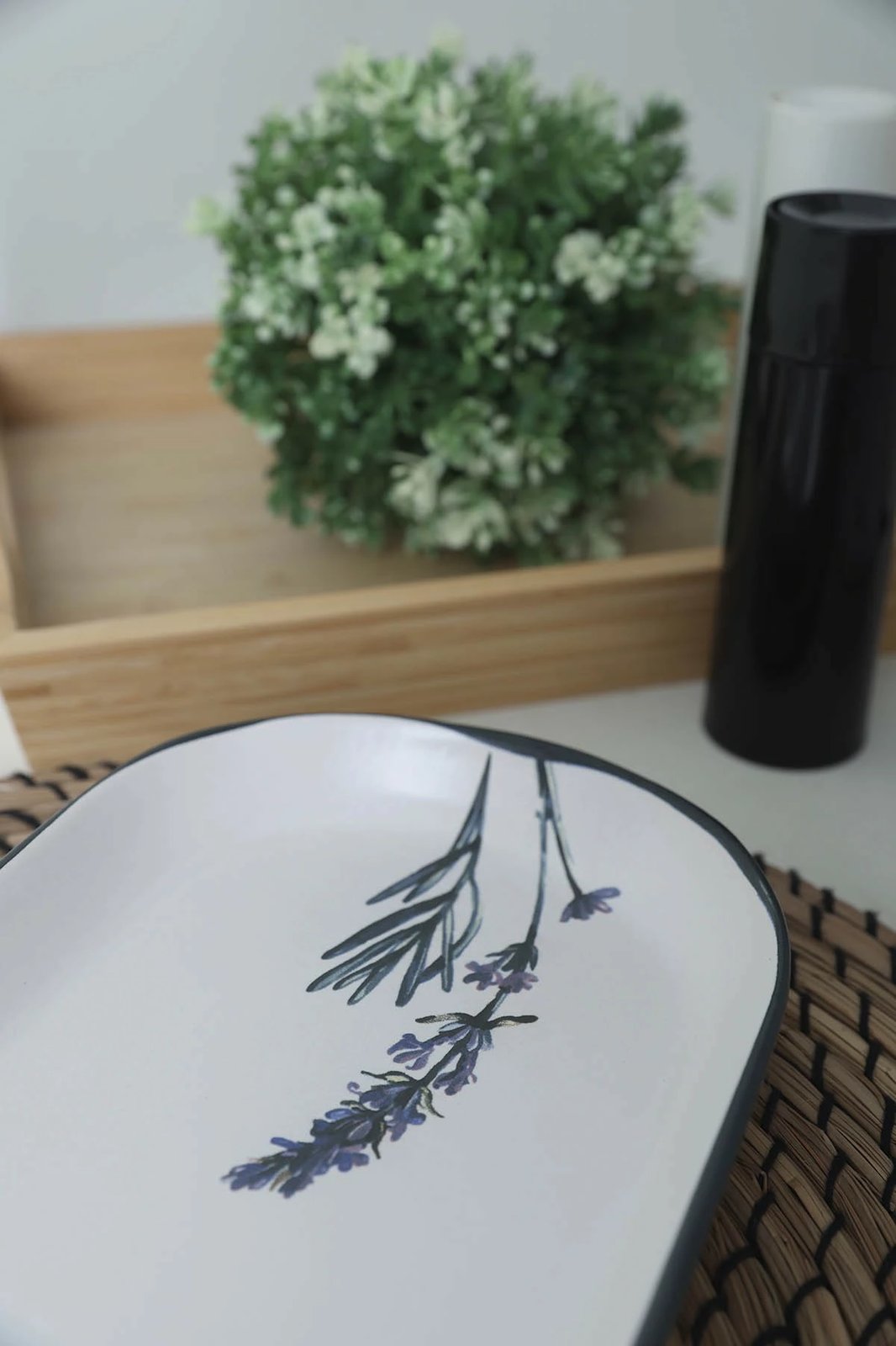Set pjatash servirëse (2 copë), Hermia Concept, X00018835, ngjyrë e bardhë mat