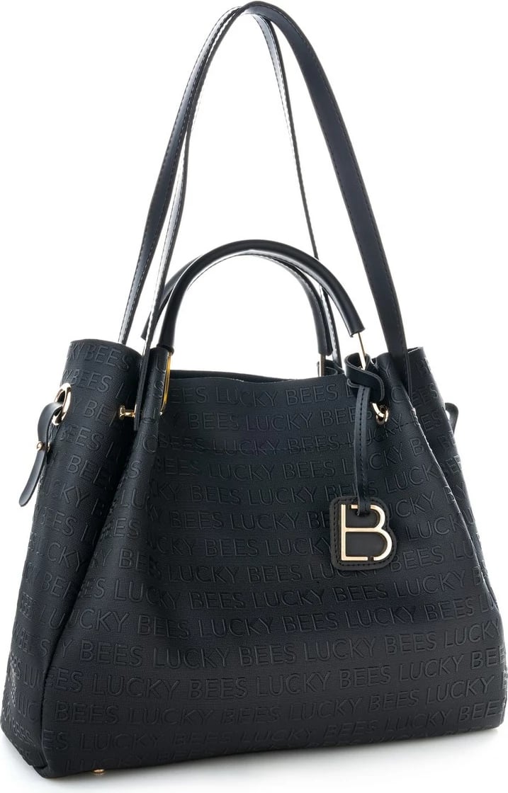 Çantë krahu Lucky Bees, lëkurë e zezë, 275