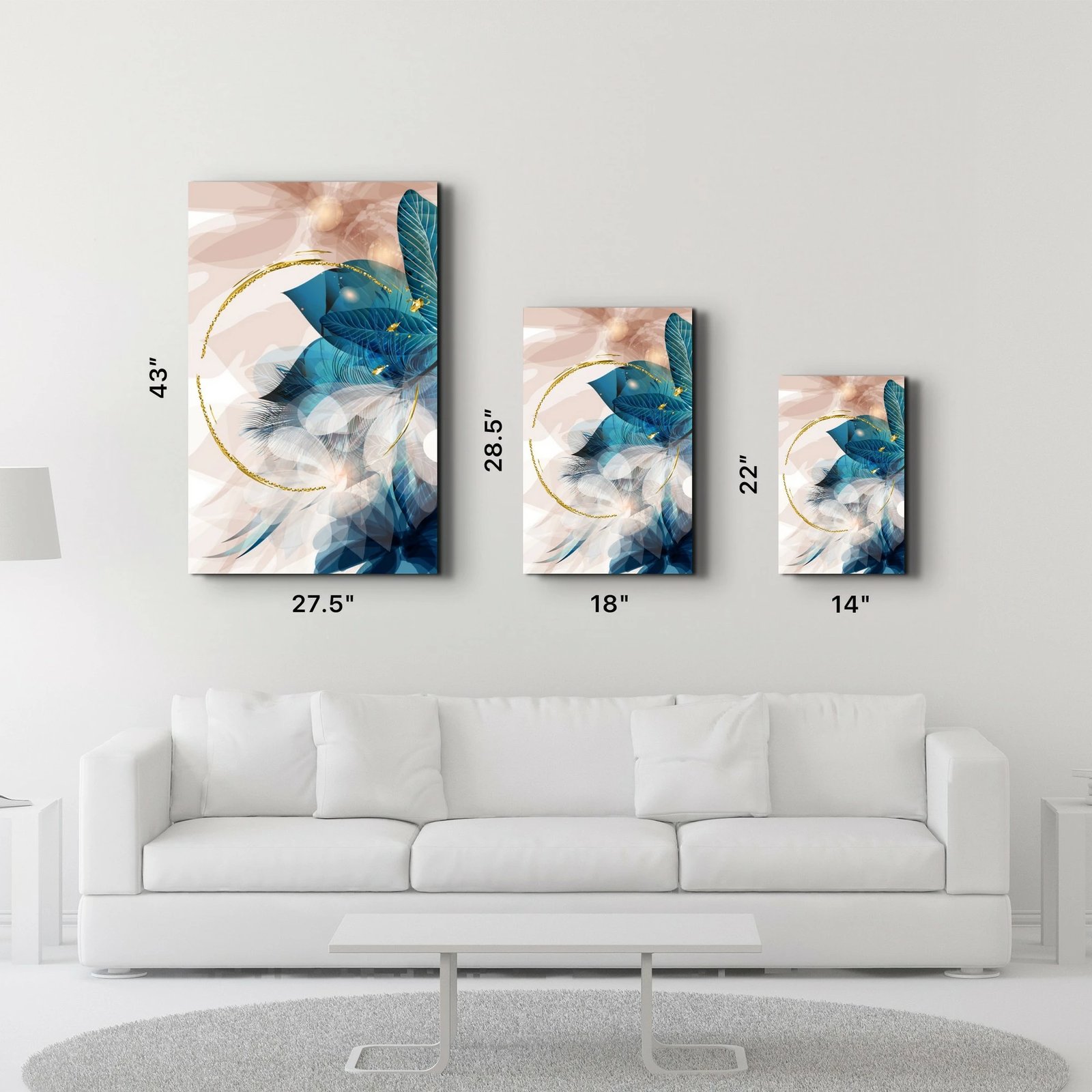 Pikturë dekorative prej xhami të temperuar, Wallity CAM-1090, 46x72 cm