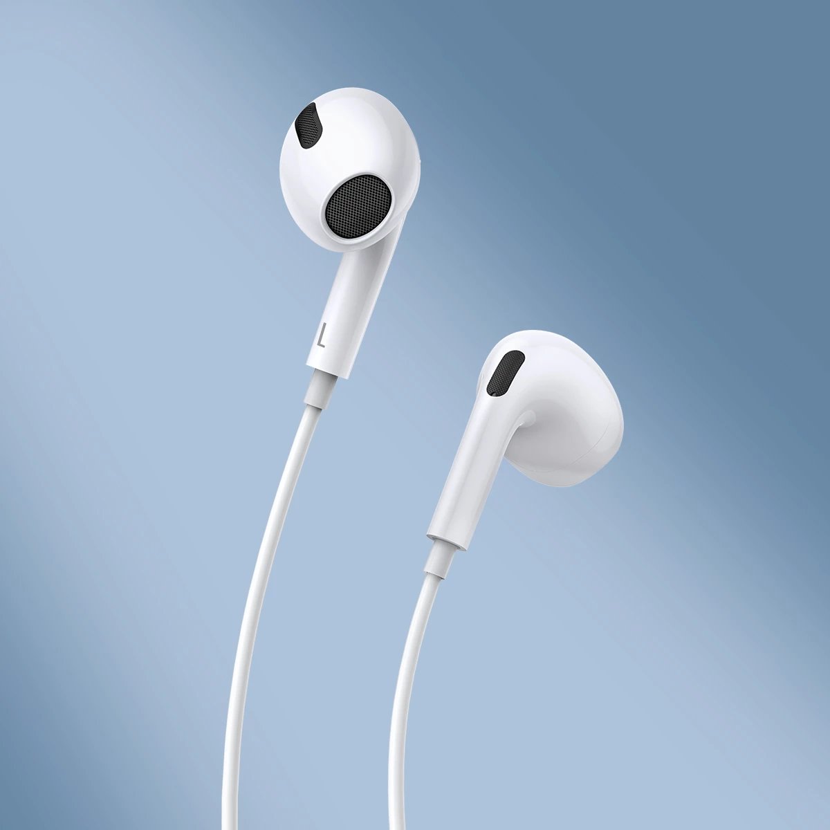 Kufje Baseus Encok H17 me kabllo, 3.5mm mini jack, të bardha Kufje Baseus Encok H17 me kabllo, 3.5mm mini jack, të bardha