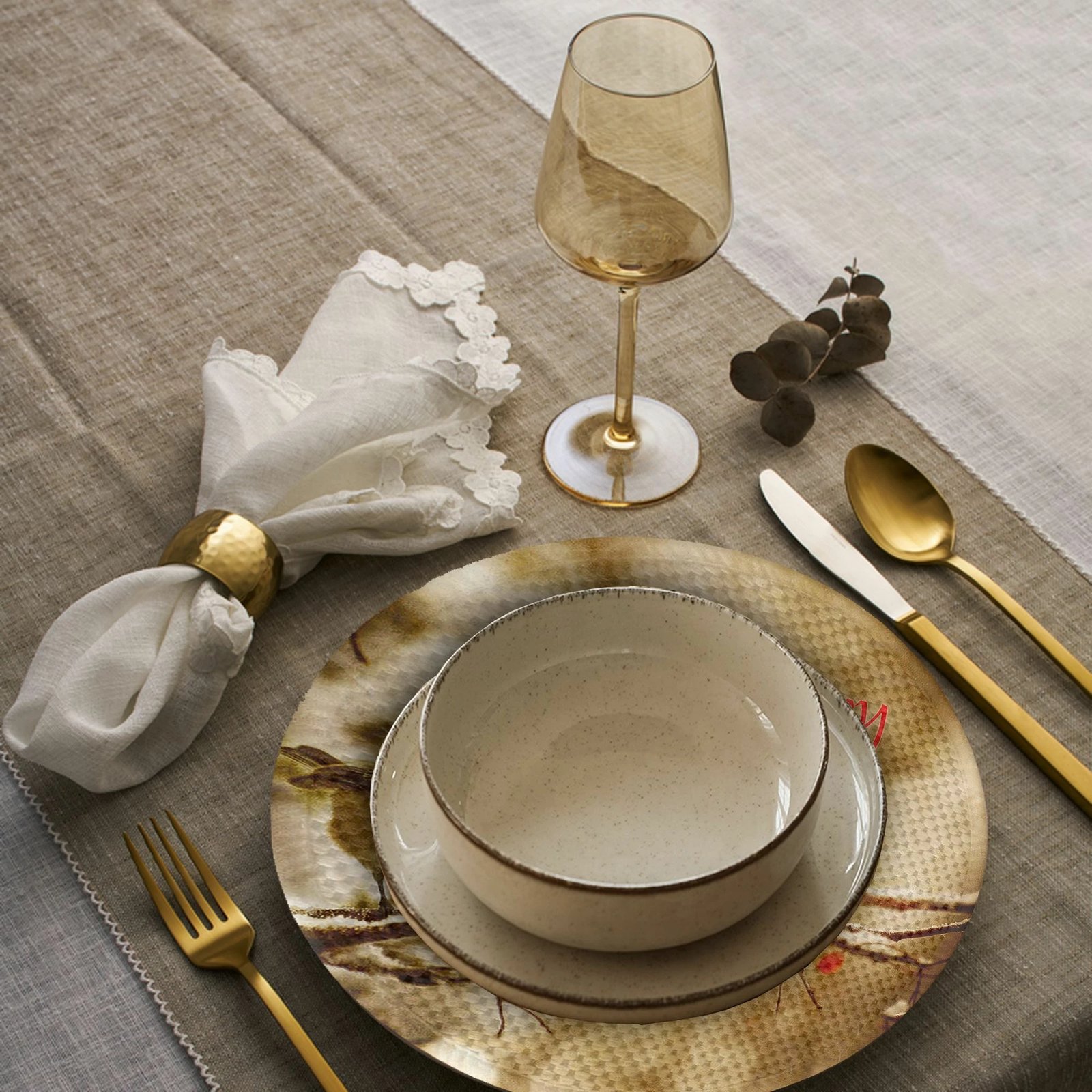 Set nënshtruesish tavoline Hermia Concept, shumëngjyrësh, 37cm, 4 copë