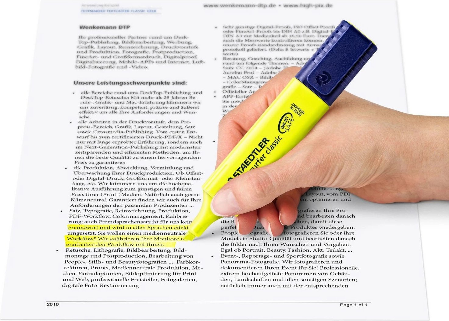 Set markerash STAEDTLER Textsurfer classic 364, 4 copë, ngjyra të ndryshme