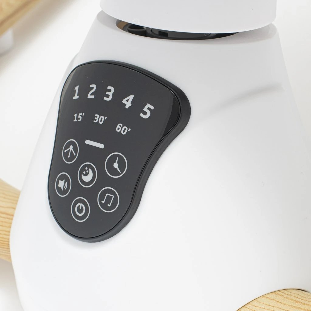 karrige lëkundëse elektrike bebe, New Baby SMART, detektor lëvizjeje/qaje, 5 shpejtësi, 12 melodi + 5 tinguj natyre, rrip 5-pikësh, tendë me rrjetë mushkonjash, gri