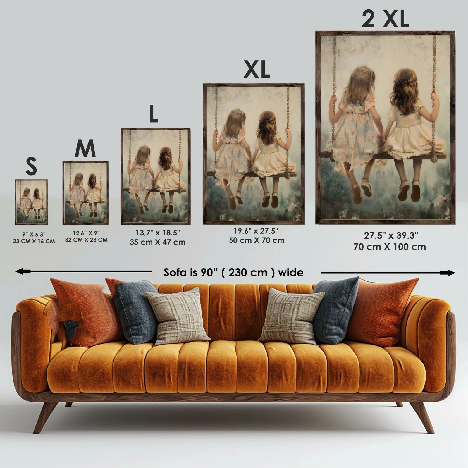 Pikturë dekorative me kornizë MDF, Wallity, GE235-L