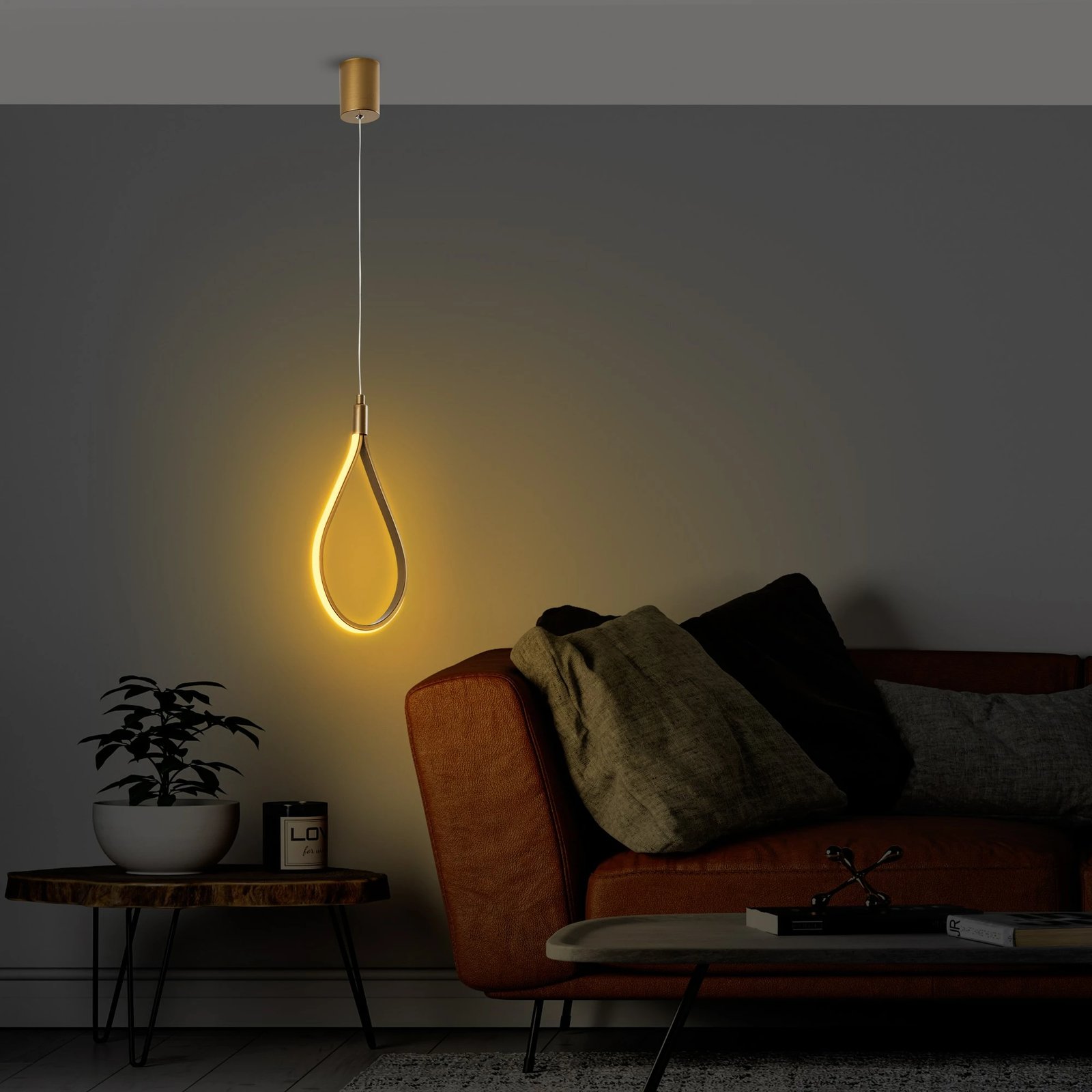 Llambë varëse Opviq, Damla - 13538, ngjyrë ari