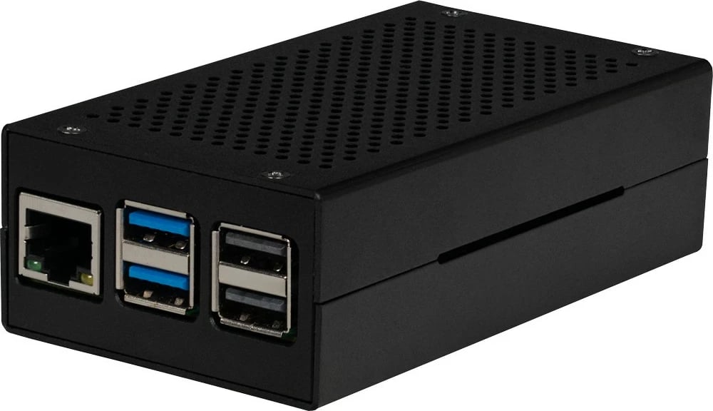 Kasë alumini Raspberry Pi PI5, M.2 HAT, e zezë