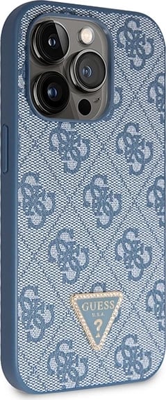 Mbështjellës Guess GUHCP14LP4TDSCPB për iPhone 14 Pro 6.1", hardcase, Crossbody 4G Metal Logo, Blu
