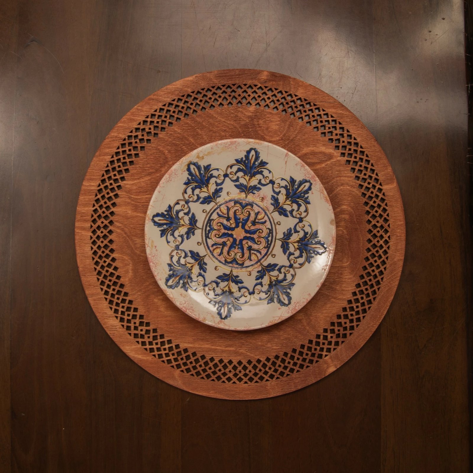 Set nënshimesh druri për tavolinë (6 copë), Hermia, Selçuk - ngjyrë trëndafili