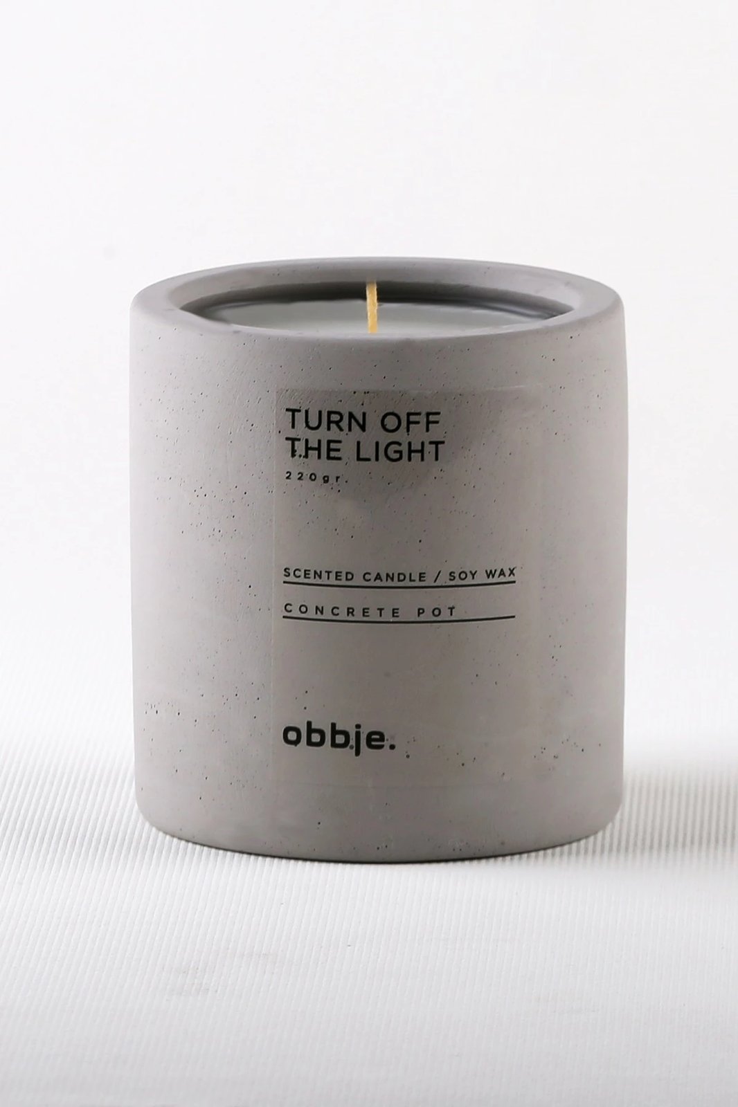 Qiri aromatik, enë betoni, ngjyrë gri, Turn Off The Light Verti, 8.5x9cm