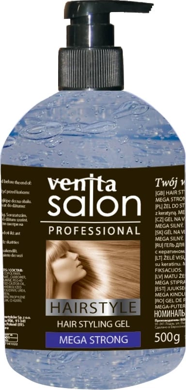 Xhel për stilim flokësh Venita Mega Strong Hair Styling Gel për femra 500g