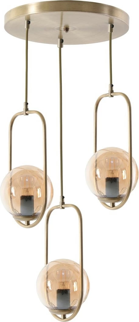 Llambë tavani Opviq, bakri, 3 llamba, balonë, stil klasik