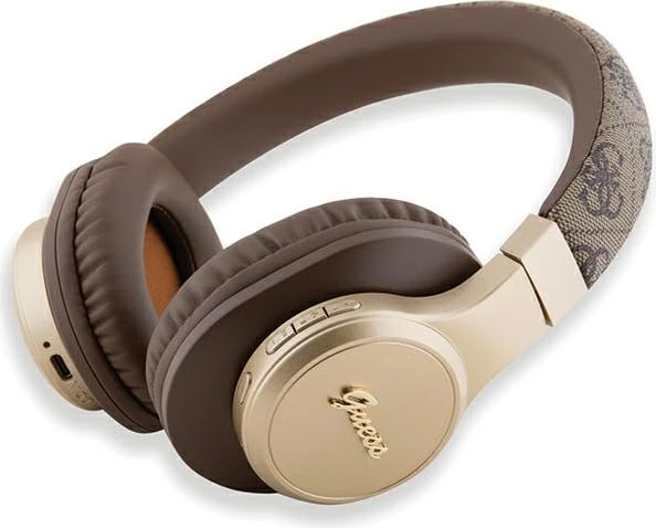 Kufje Bluetooth Guess GUBH604GEMW, on-ear, 32 orë, Kafe