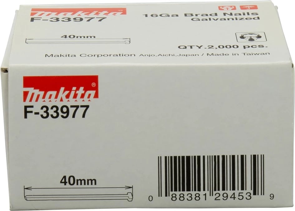 Gozhda Makita Stauchkopf 40mm, 2000 copë, metalike