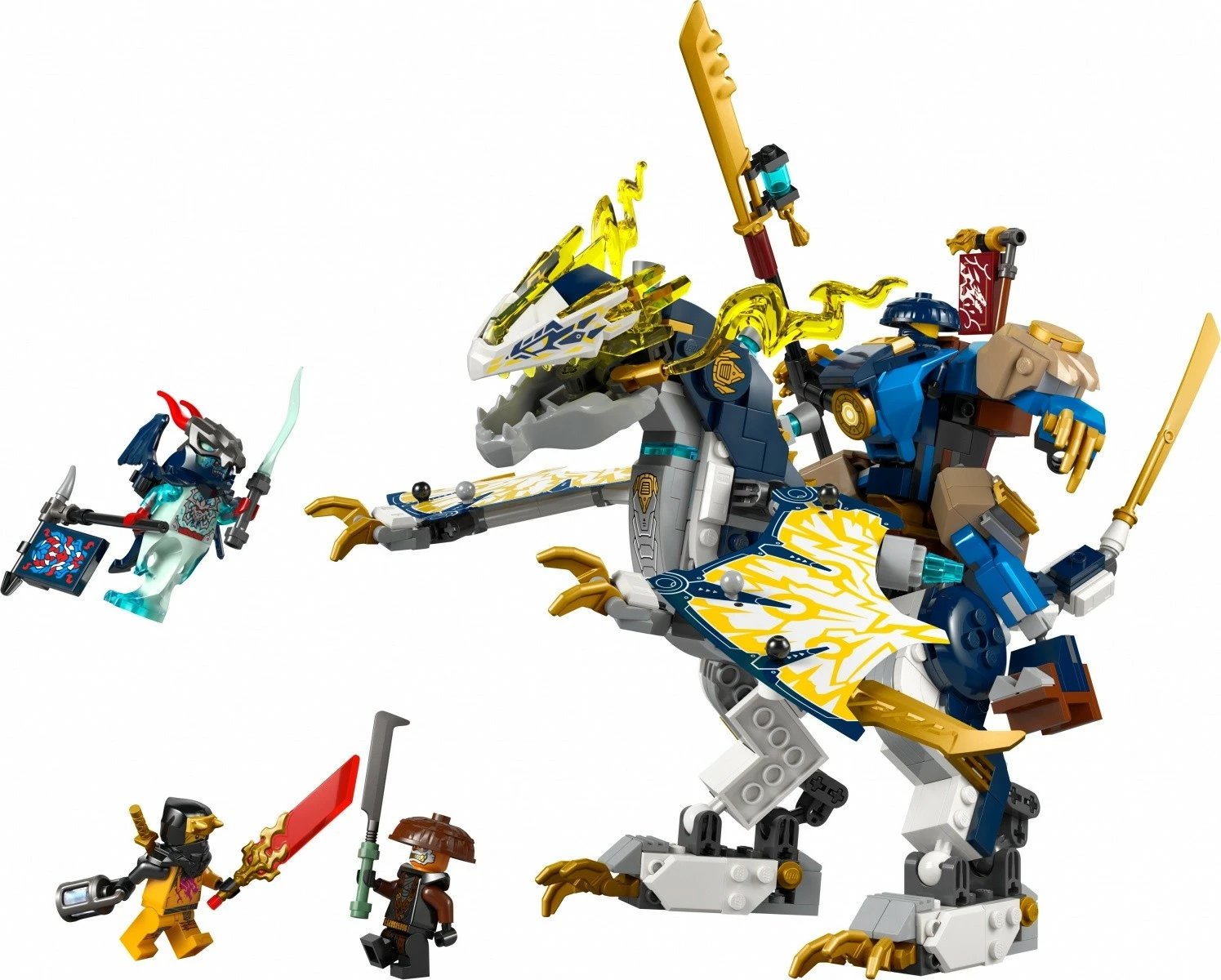 Set ndërtimi LEGO Ninjago Rogue Dragon Rider Mech 71843, 584 pjesë, për fëmijë, shumëngjyrësh
