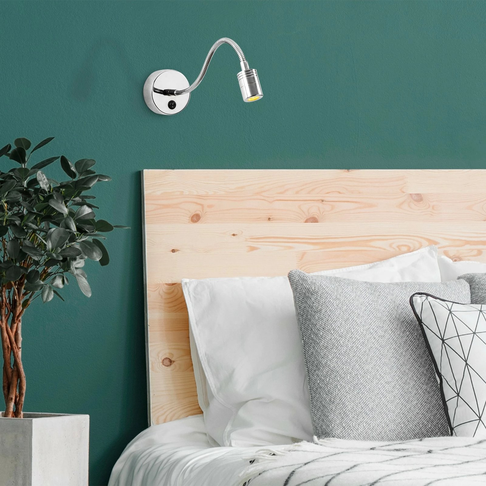 Llambë muri Opviq, për lexim, 3243, ngjyrë argjendi